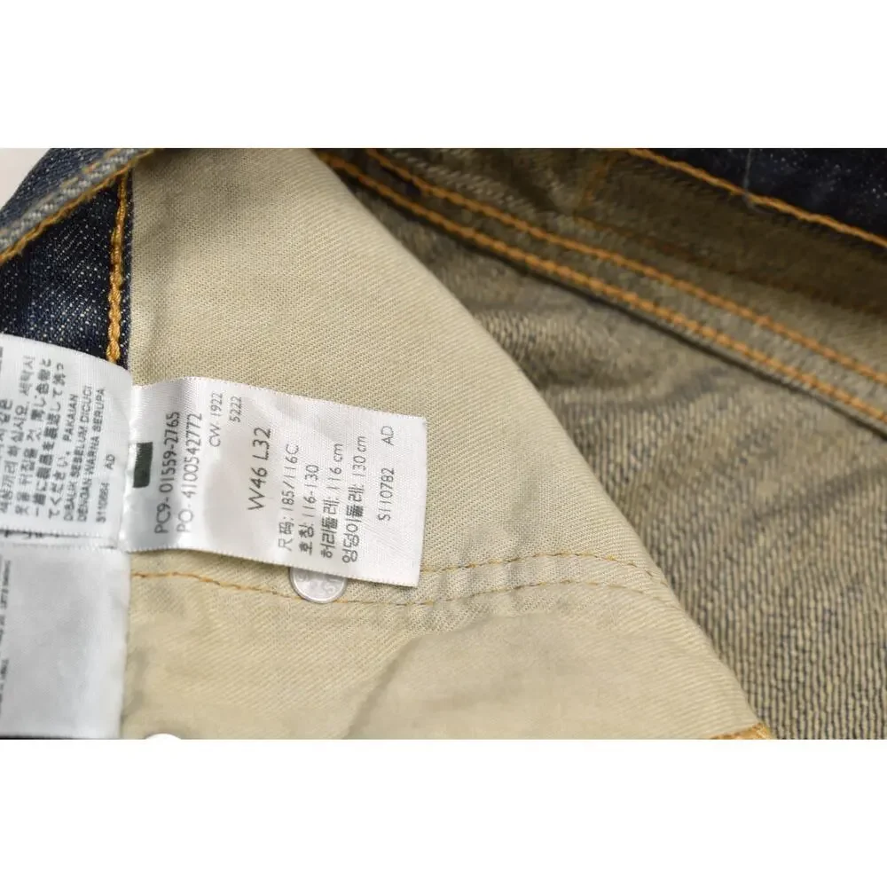 Levi's 559 Relaxed Straight Leg Jeans Men's Size 46x32 Dark Wash Denim Blue